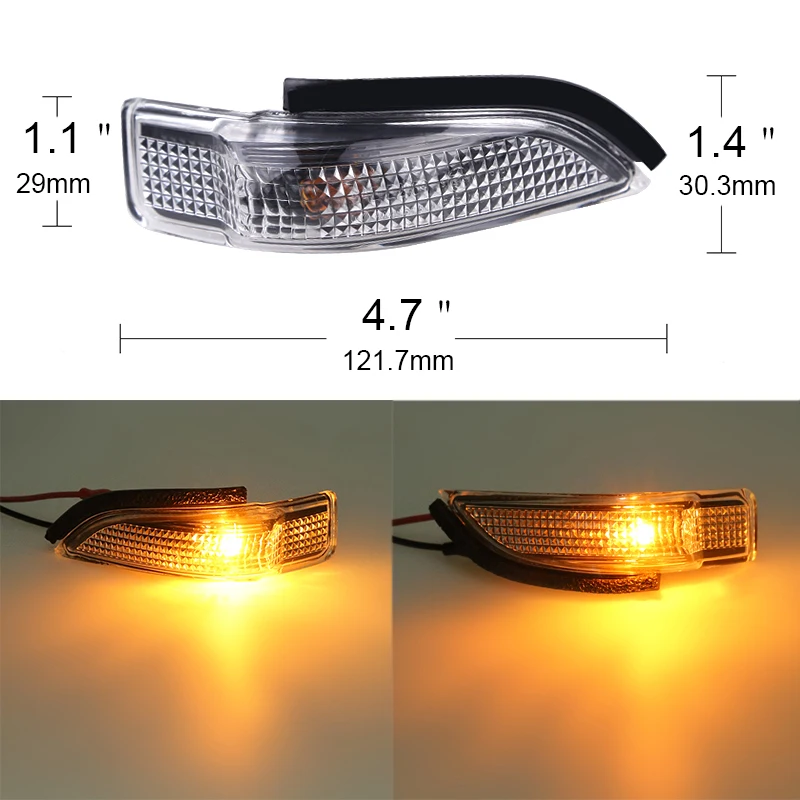 Espelho retrovisor Turn Signal Light, piscar o sinal de volta para Toyota Camry Corolla Yaris 81730-52100 81740-52050