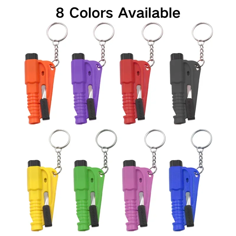 1pc 3 In 1 Car Window Breaker Safety Hammer Seat Belt Cutter Emergency Whistle Car Rescue Escape Tool Glass Breaker view 6