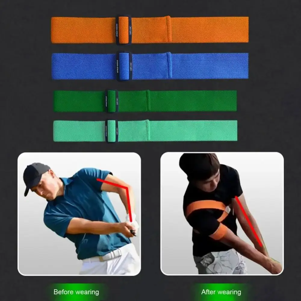 Terylene Golf Swing Training Aid Attrezzatura da golf Arancione Golf Postura Pratica Correzione Fascia da braccio Cintura per altalena da golf blu navy