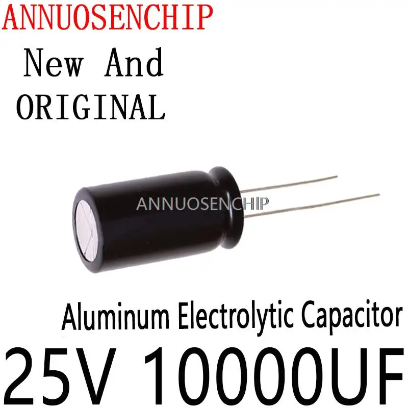 Aluminum Electrolytic Capacitor 25V / 10000 UF 25V/10000UF Electrolytic Capacitor Size 18*35MM Plug-IN 25V 10000UF