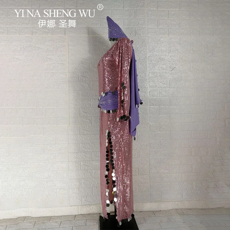 تخصيص النساء ملابس رقص البطن الترتر المنافسة الملابس الكبار الطفل الرقص الشرقي بلدي شايب الجلباب أداء ارتداء