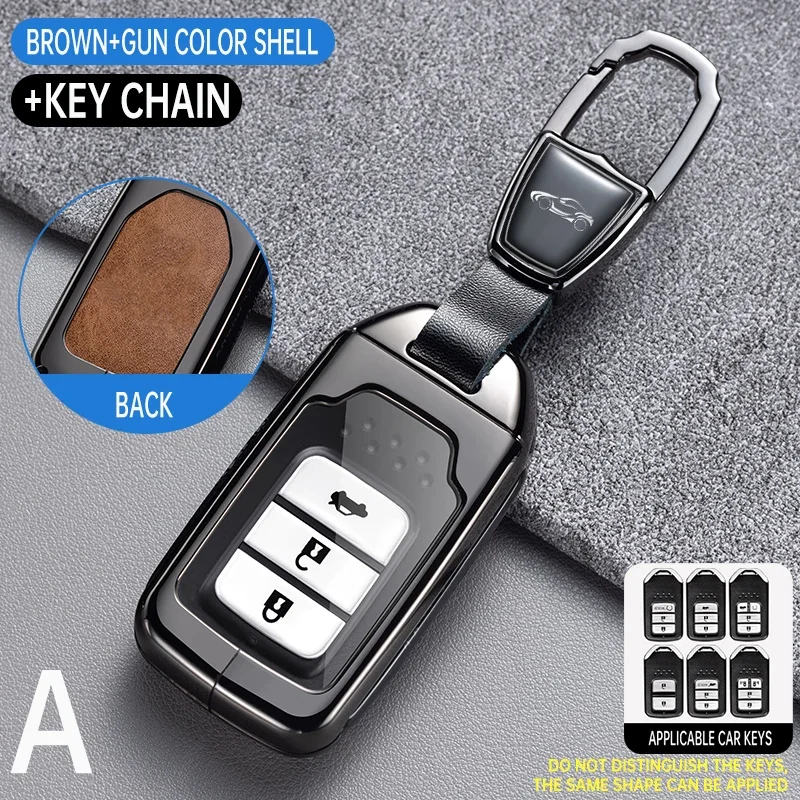 Zinc Alloy Car Cover Remote Key Case For Honda Accord EX EXL Civic Crv Crz Hrv Pilot Ridgeline 2016 2017 2018 Accessories