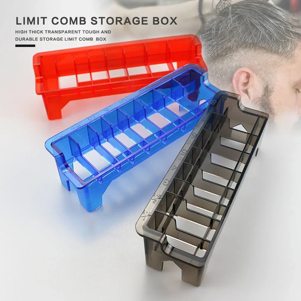 

Barber Clipper Limit Comb Storage Box 8/10 Calipers Universal Limit Comb Guide Rack Holder Organizer Case Salon Hairdresser Tool