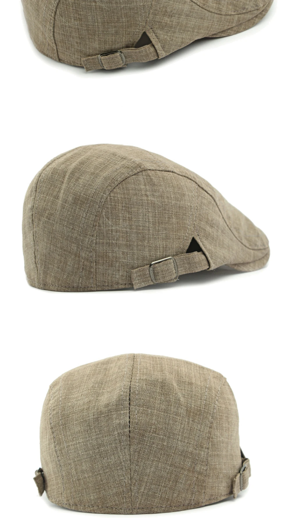 HT4676 Herren- und Damen-Baskenmützen – Neue Frühling/Sommer-Sonnenkappen, Künstler- und Malermützen, Unisex Ivy Flat Caps, Verstellbare Leinen-Baskenmützen – Detail 12