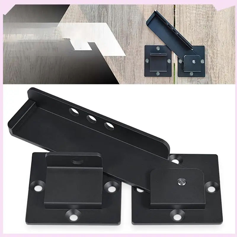 B24B 2X Flip Gate Latch Lock, Adjustable Flip Gate Latch Lock With 3 Padlock Hole, Heavy Duty Aluminum Alloy Door Latch