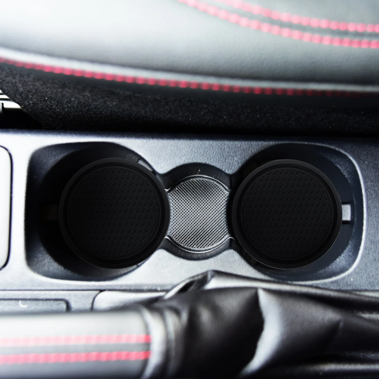 

2Pcs Water Cup Pad Universal Fit Silicone Car Coaster Non-Slip Insert for Vehicle Cup Holder Easy to Clean Removable Design