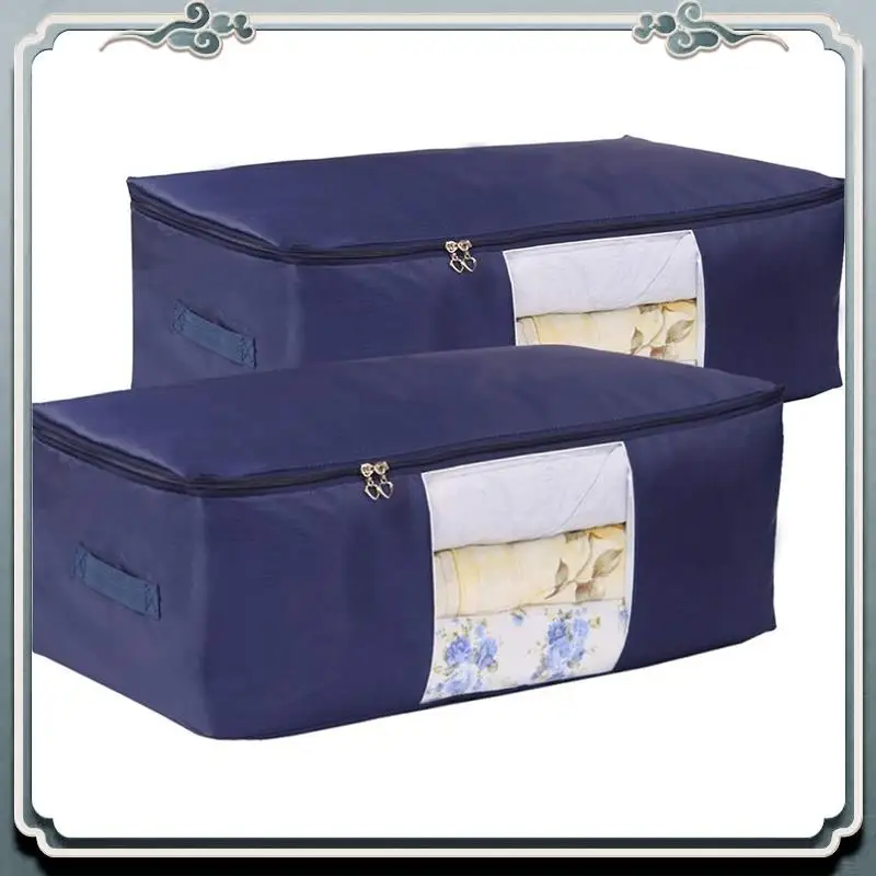 Durable Comforter Storage Bags Containers,Pillow Beddings/Blanket Clothes Organizer Storage Containers With Zippers,Breathable A