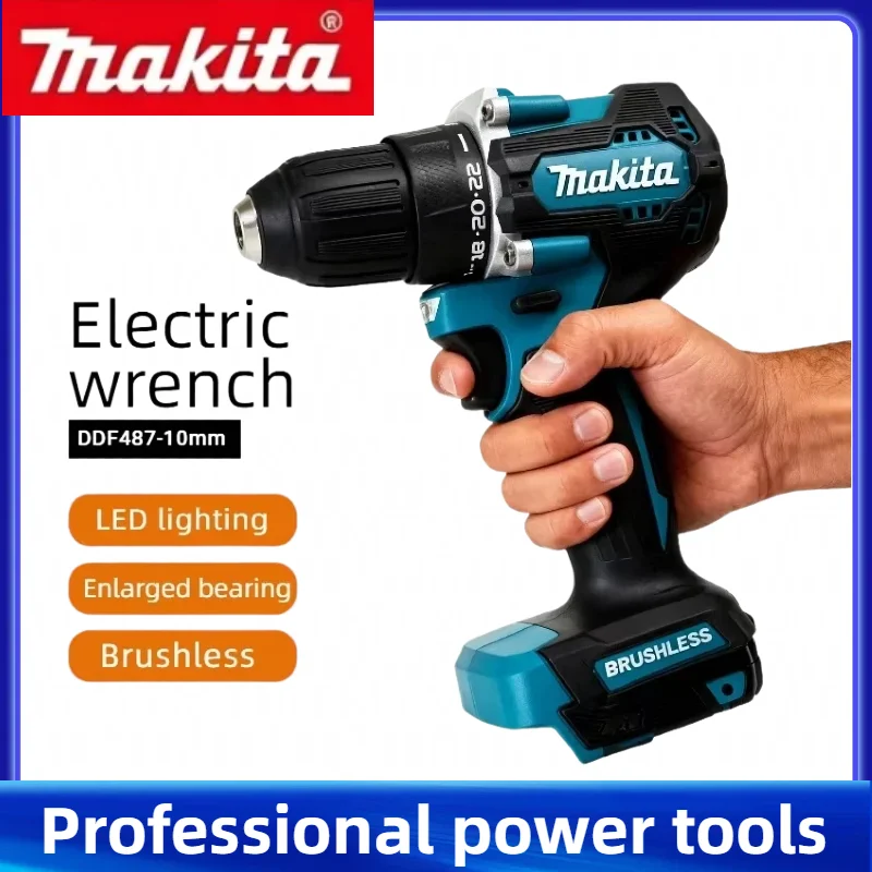 

Makita Cordless Driver Drill DDF487 Brushless Electric Impact Screwdriver Rechargeable Tool Matching Makita Battery