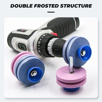 1 יחידה משחזת סכין אוניברסלית - מקדחה סיבובית מהירה למסור דשא, כלי גינון ועוד - ללא קמטים, קלה