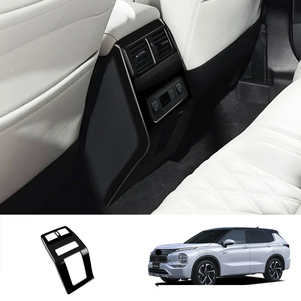 

Sticker Accessories For Mitsubishi outlander 2022 2023 ABS Carbon Fiber Black Color Rear Air Condition Outlet Vent Cover Trim