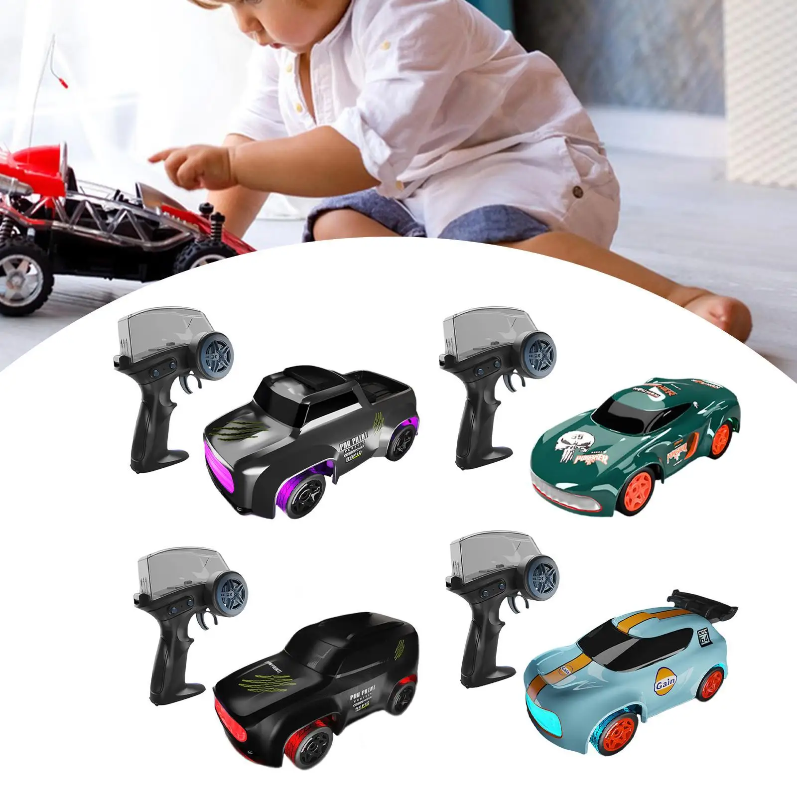 

RC Drift Model Car 2 Speed Modes Parent Child Interactive Toy 1:64 Drift Sport Toy Car for Kids Children Age 6 7 8+ Adults Gift