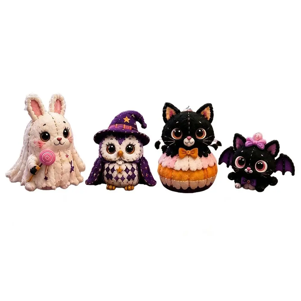 Floral Fabrics Animal Patchwork Set Creative Design Material Pack Handmade Decor Kit Home Decoration Hanging Kit