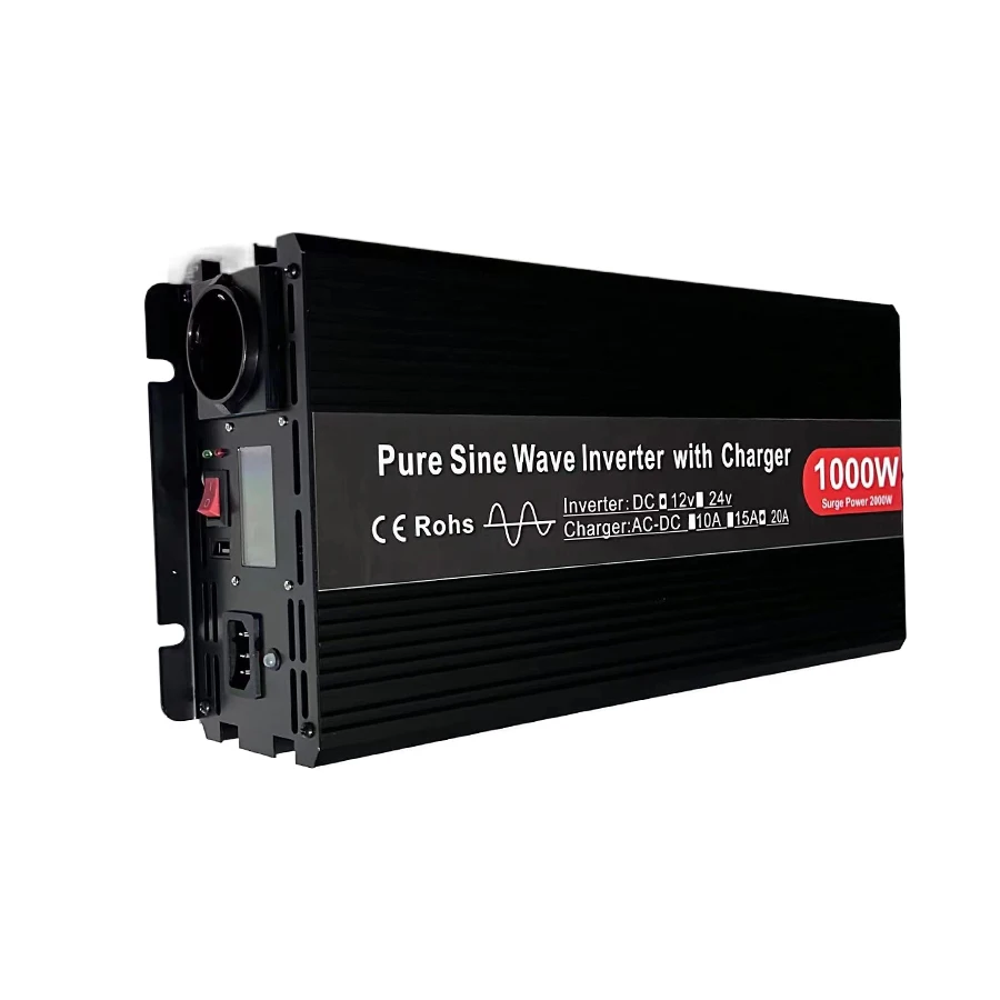 Factory Wholesale Customization 1000W Pure Sine Wave Power Inverter 12V DC to 110V 120V AC 60HZ with LED Display for Car/RV Home