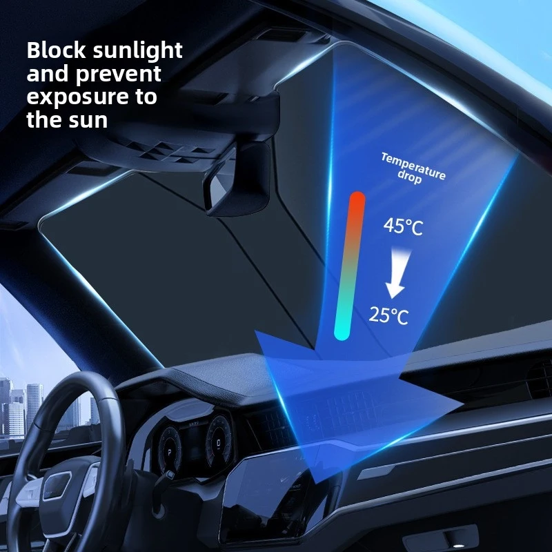 

Титаново-серебряный солнцезащитный экран для лобового стекла автомобиля, солнцезащитный экран для переднего окна автомобиля, защита от солнца и теплоизоляция, автомобильный солнцезащитный экран для переднего стекла.