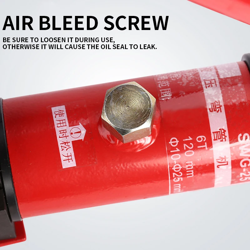 Cintreuse de tuyaux hydraulique SWG25, outil manuel de cintrer les tuyaux, cintreuse de tubes métalliques