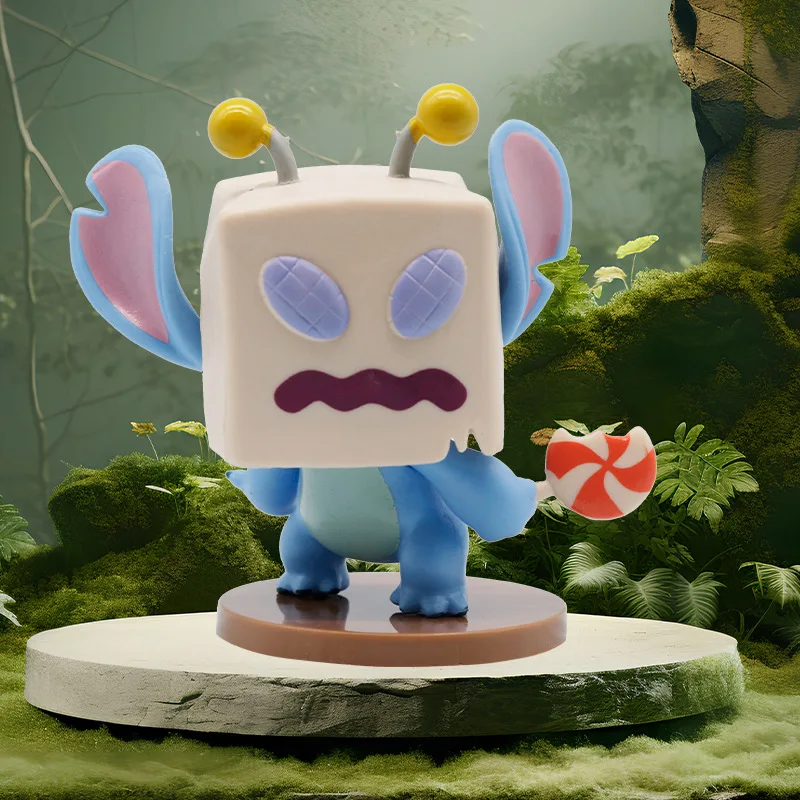 6 stks Disney Stitch Raar Dagboek Collectie Leuke Cartoon Figuur Model Pop Anime Desktop Ornament Taart Decoratie Kinderen Speelgoed Geschenken
