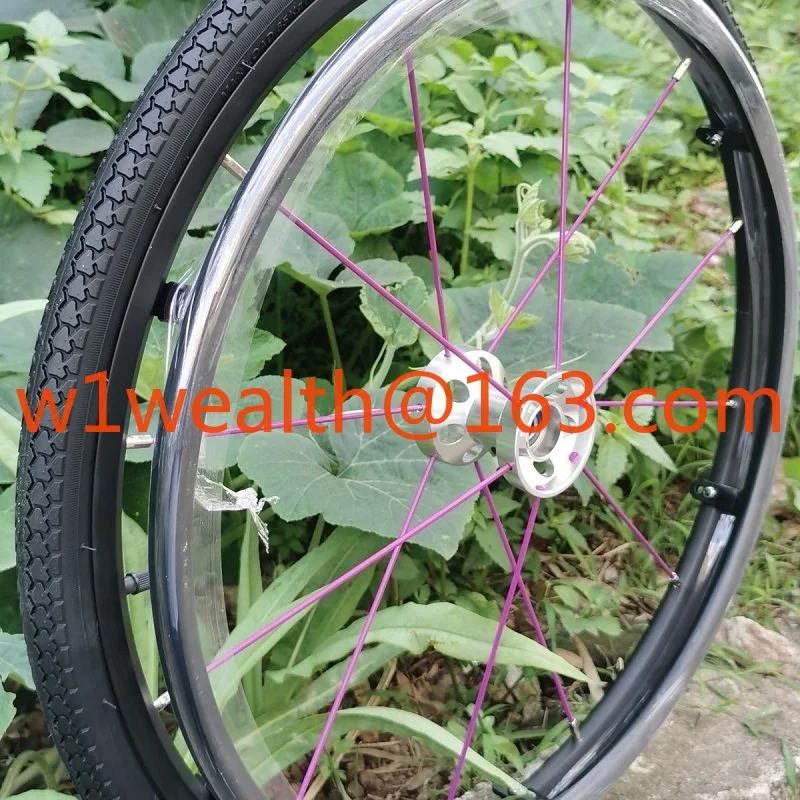 24 * 1 3/8 inch sports wheelchair wheel aluminum alloy high-speed inflatable wheel color can be customized