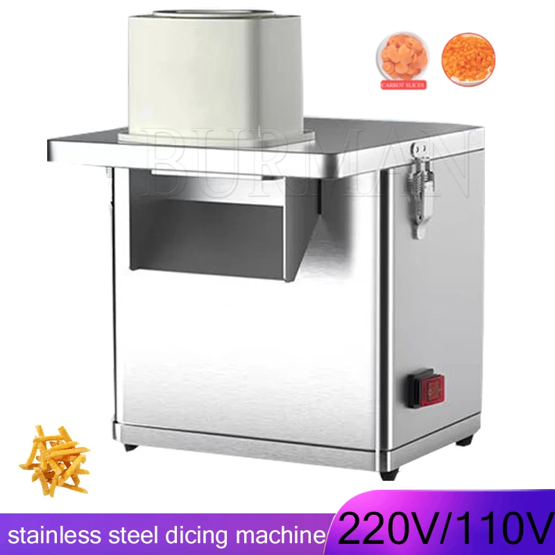 Electric Small Vegetable Cutter Potato Carrot Cutter Commercial Vegetable Cutter Dicing Slicing Machine