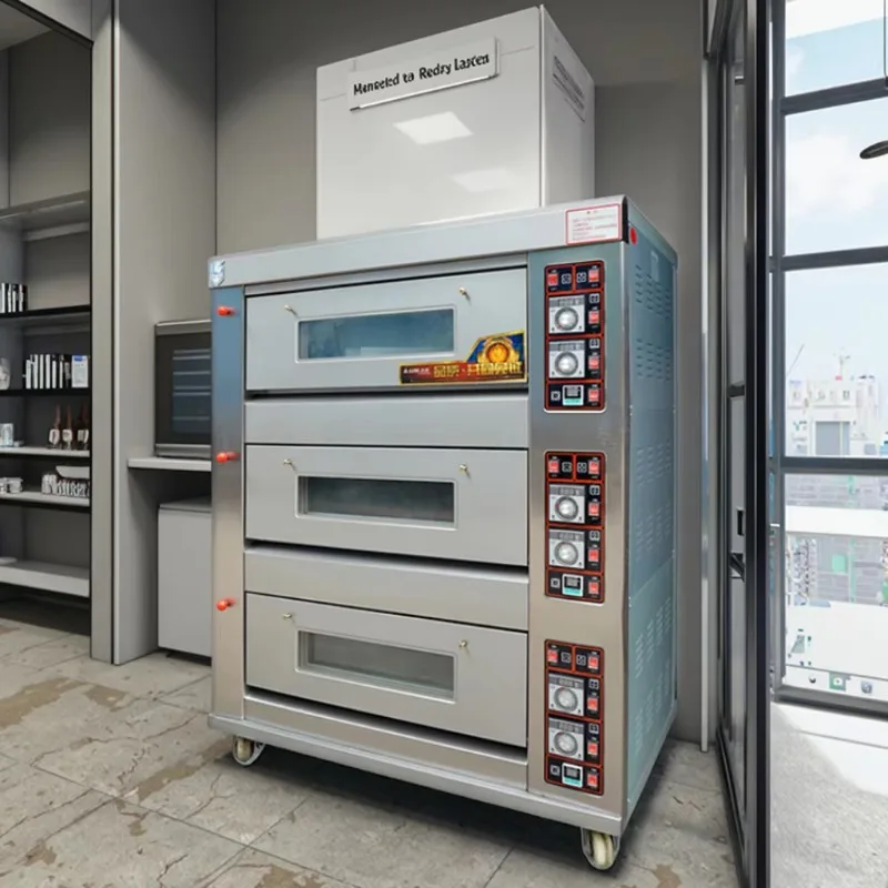 Commercial Dual   Cake Baking Oven Two Trays Bread Baking Oven Bread Making Equipment for Commercial Bakery Kitchen