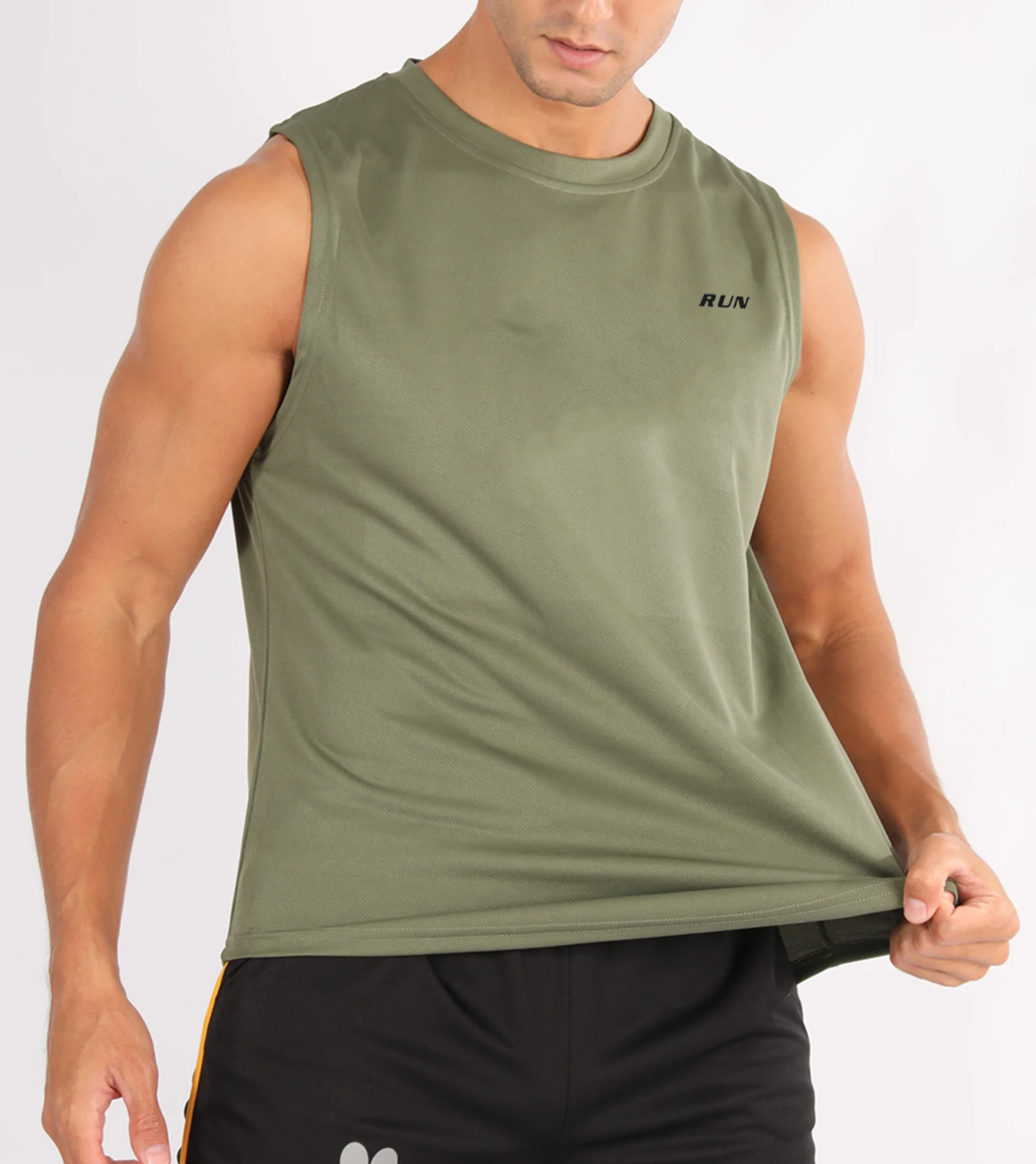 

Simple Solid Color Style Men's Tank Top Outdoor Run Fitness Sports Vest Summer Gym T-shirt Man Casual Sleeveless Shirt Loose Tee