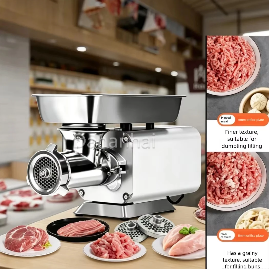 Electric Meat Grinder Commercial Meat Mincer Machine for Meat Grinding Sausage Filling Catering Kitchen Use