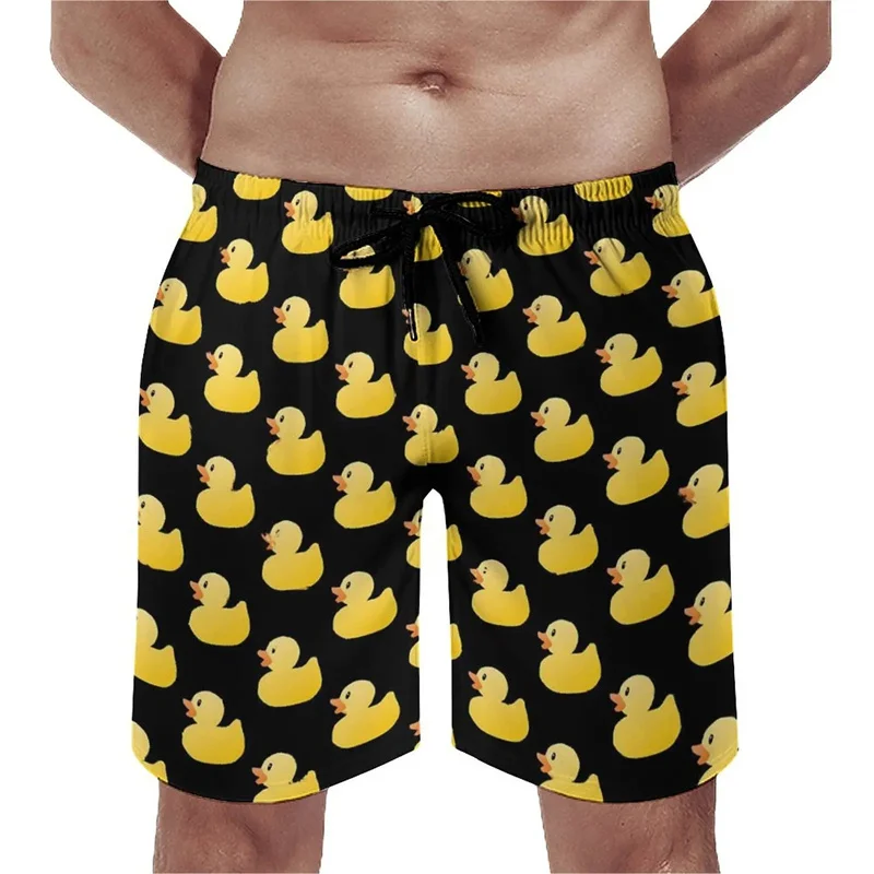 Sommer neue 3d gedruckt niedlichen Tier gelbe Ente Strand Shorts für Männer Kind lustige Streetwear Badehose Mode coole kurze Hosen