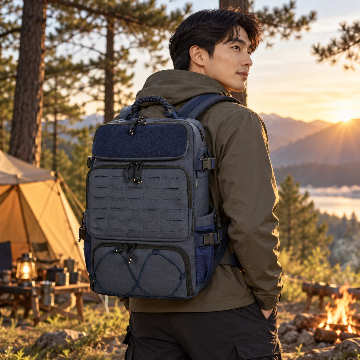 New Large Capacity Waterproof Tactical Outdoor Mountaineering, Hiking, Camping, Durable Backpack with Shoe Compartment