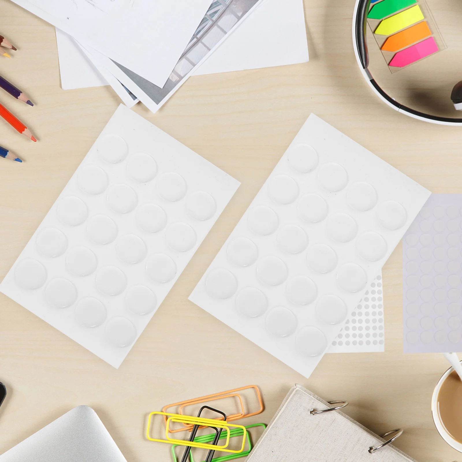 1000 قطعة نقاط لاصقة شفافة مزدوجة الجوانب مستديرة واضحة للحرف الراتنج الزجاج جدار تصاعد لا بقايا للإزالة #1