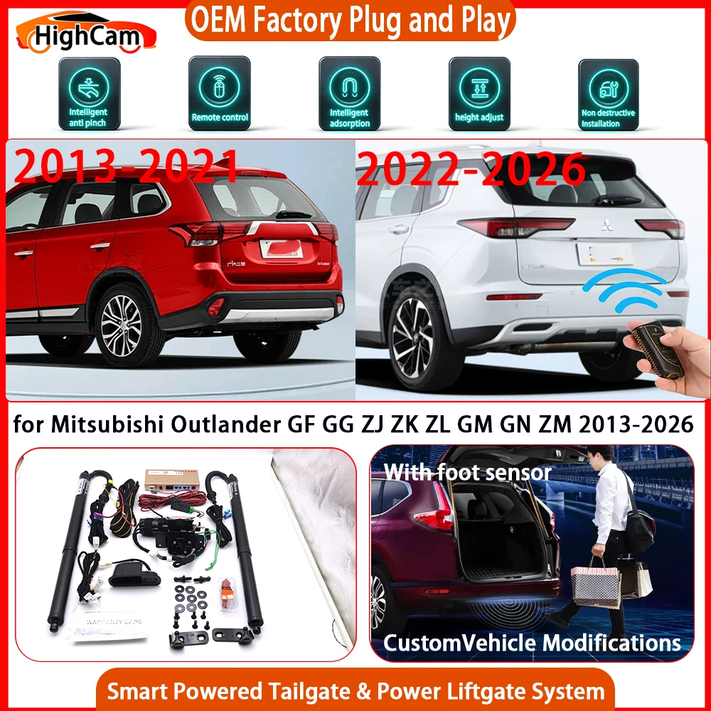 for Mitsubishi Outlander GF GG ZJ ZK ZL GM GN ZM 2013-2026 OEM Smart Powered Tailgate Power Liftgate Tailgate Power Lift Gate