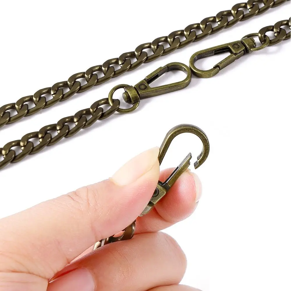 Metal Short Replacement Purse Chain Buckle Chain Flat Chain Purse Strap Extender Handbag Accessories DIY Bag Extension Chain