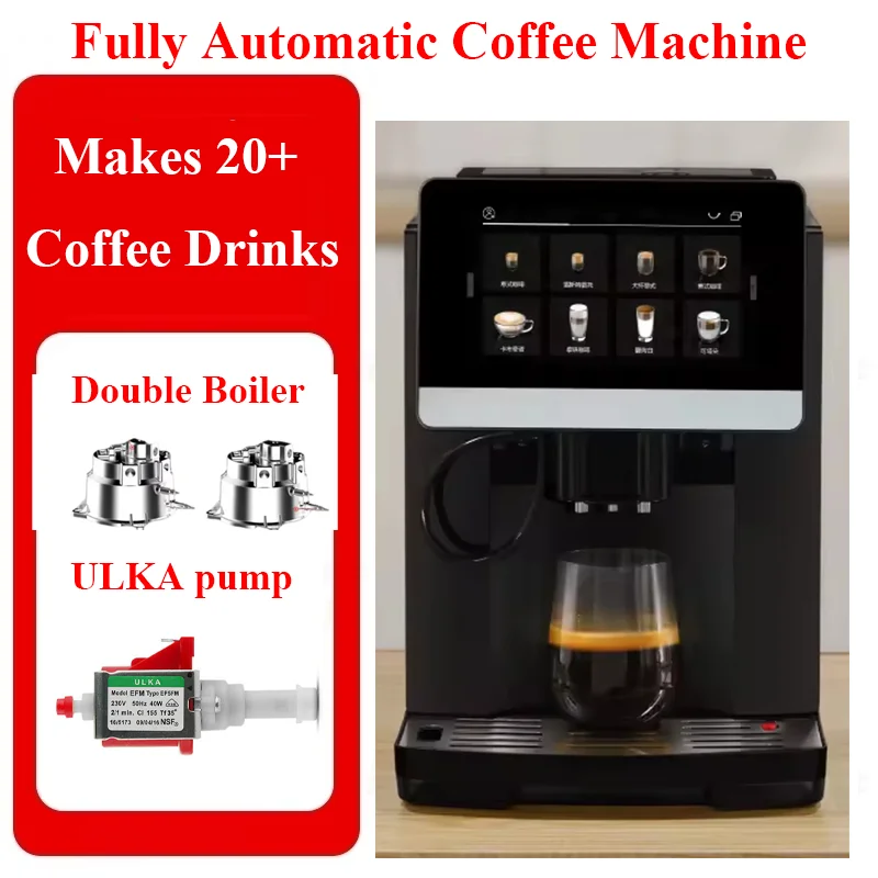 S9 Espresso Coffee Maker One Touch Automatic Coffee Maker 19Bar ULKA Pump 20+ Beverages Fancy Coffee Machine
