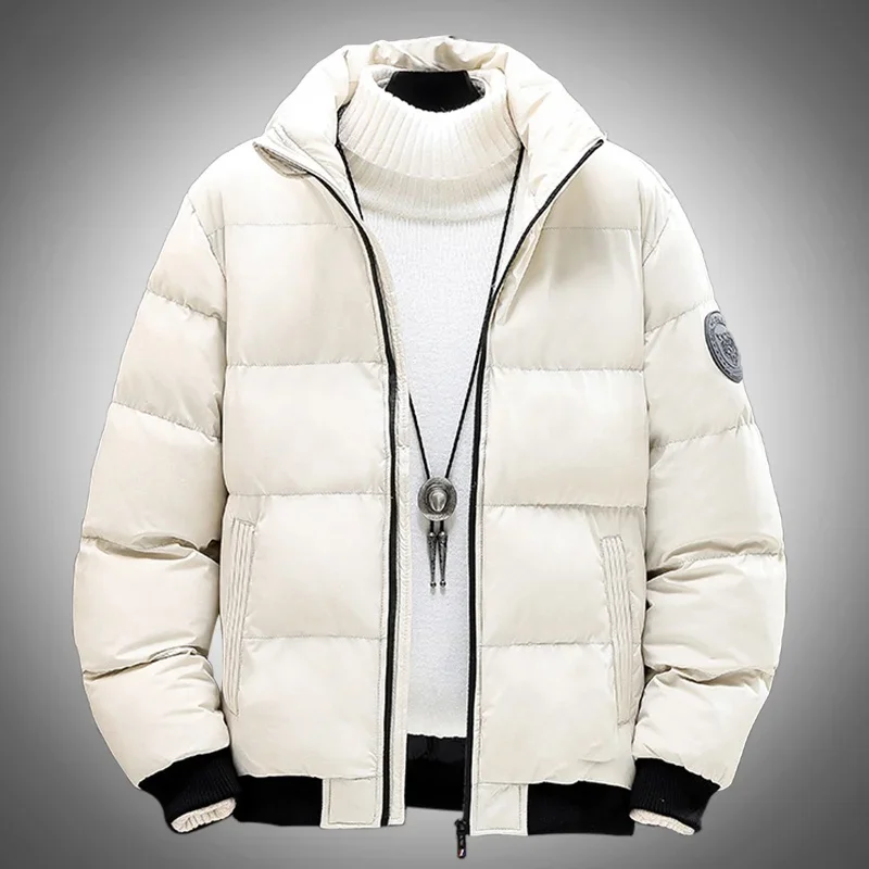 Men Oversize Thicken Jacket Short Cotton Coats Streetwear Jackets Parka Harajuku Winter Down Jacket Cargo Coat Outwear White 5XL