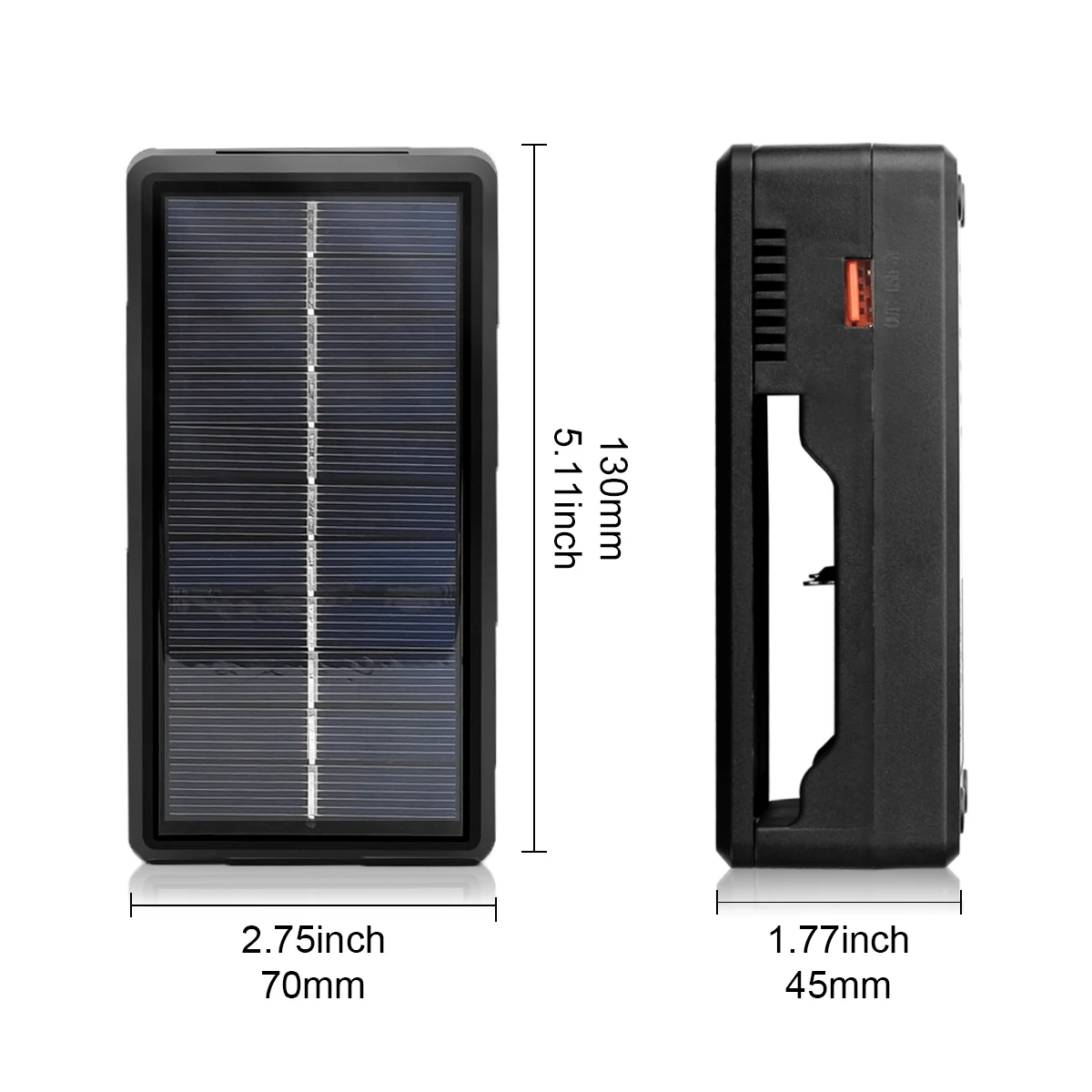 Ładowarka solarna 18650 podwójne gniazdo typu C ładowarka przenośna ładowarka dla 21700 18650 26650 akumulator litowy wielokrotnego ładowania