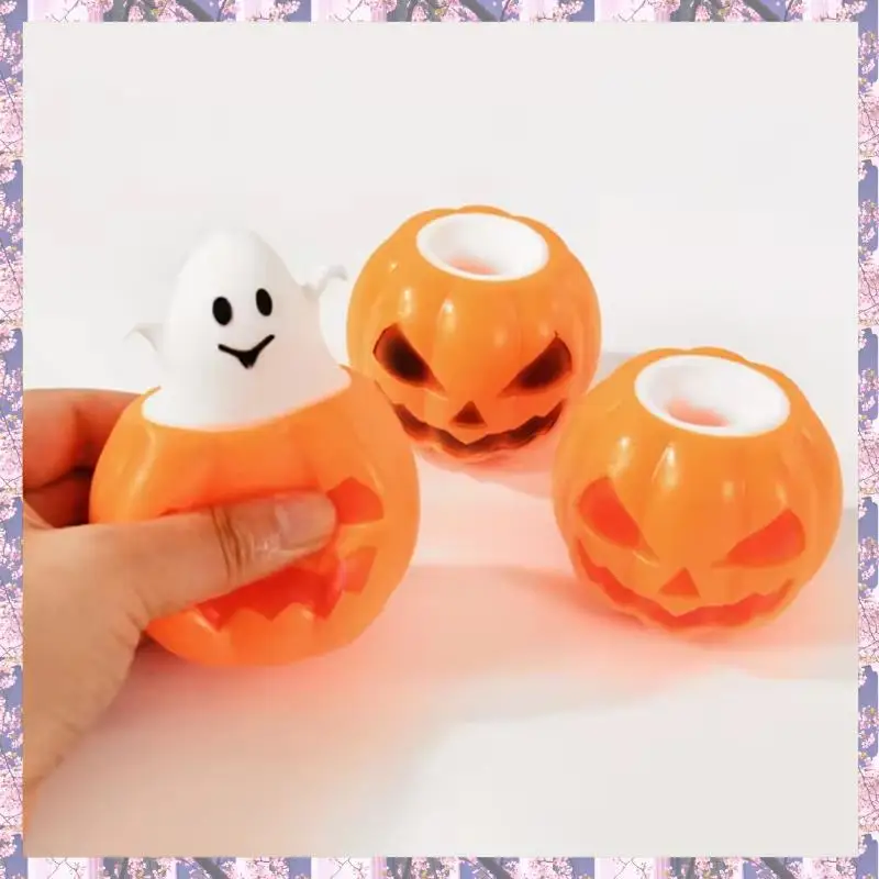 

T84C-Halloween Pumpkin Ghost Squeeze Halloween Stress Relieving