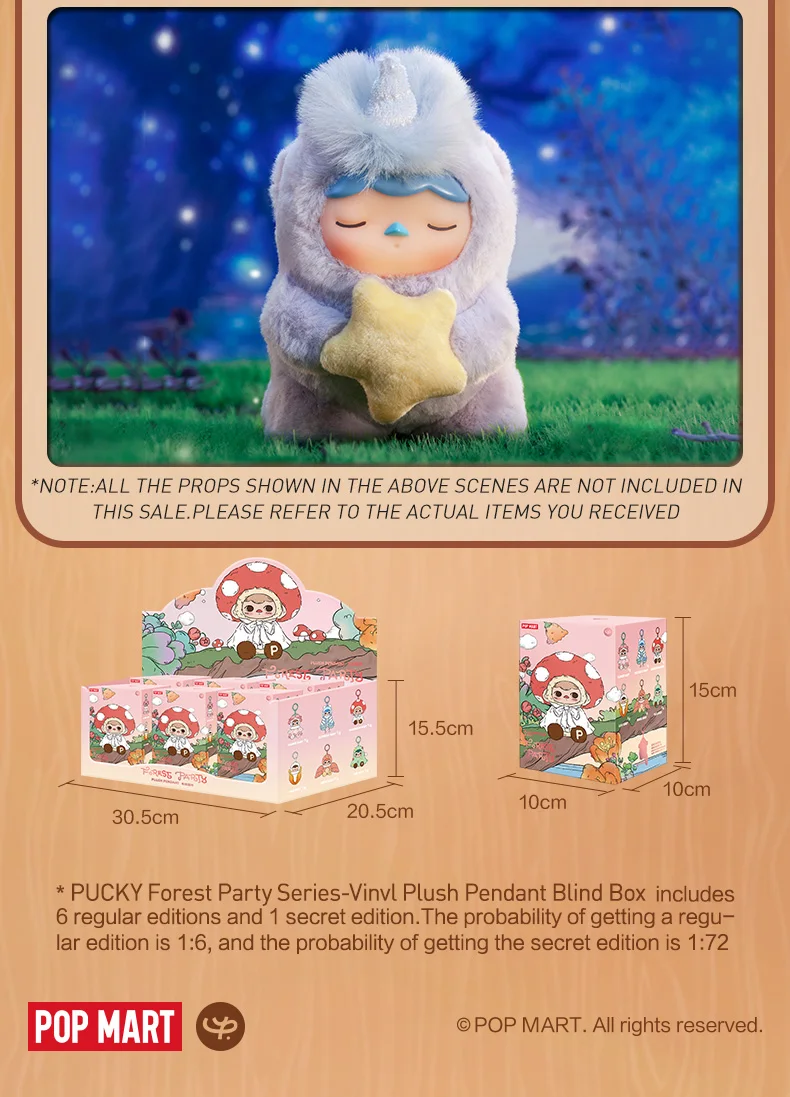 POP MART PUCKY Forest Party Series-Vinvl Pendant Blind Box 1PC/6PCS POPMART Mystery Box – Detail 10