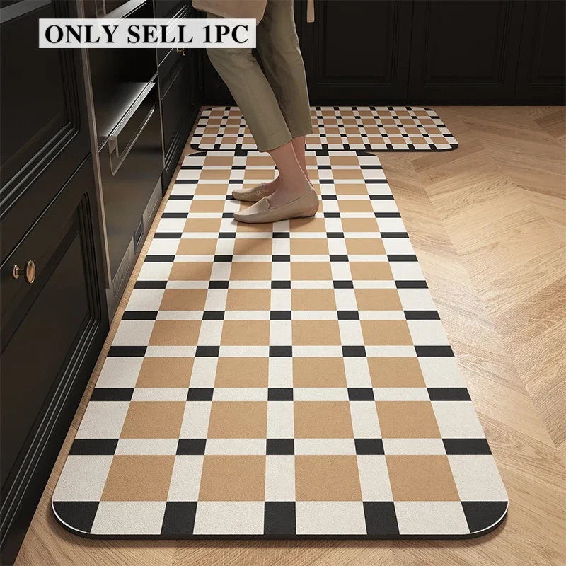Kitchen Floor Mat Pvc Leather Non-slip Rug Long Waterproof Oil-proof Carpet Minimalist Style Carpets Home Decoration Rugs 주방 카펫