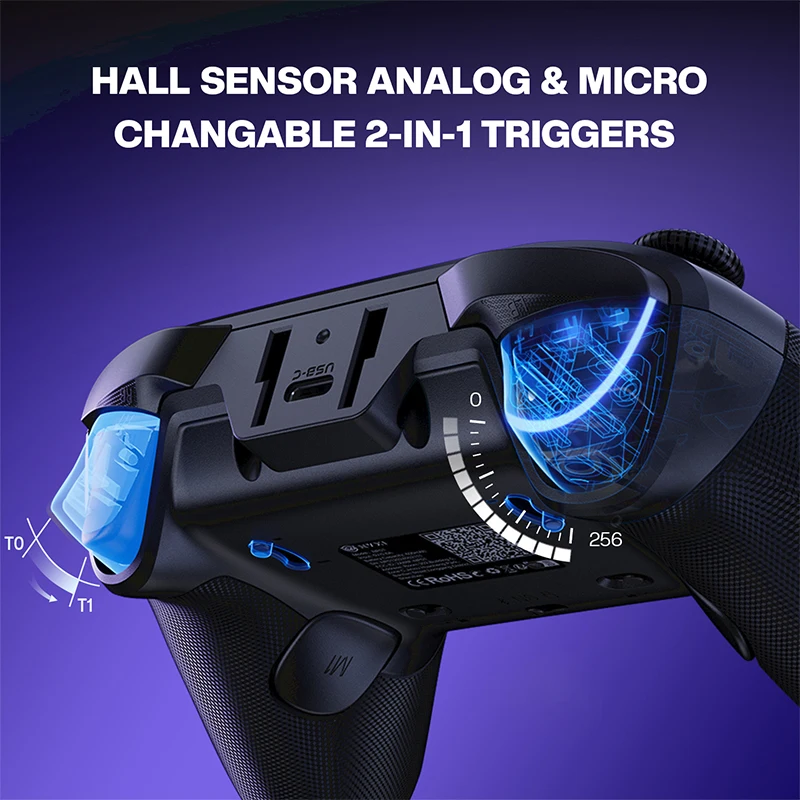 NYXI Master P1 Wireless Game Controller Hall Effect Gamepad für PC Switch2 Phone Black Myth Wukong Controller