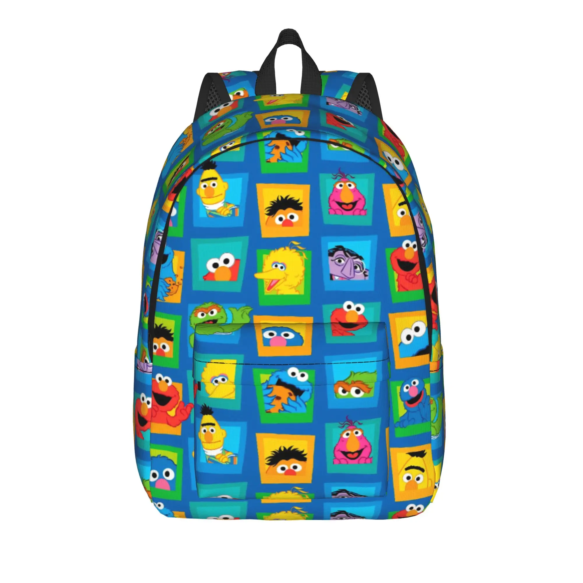 Sesames Streets Fashion Backpack Sports High School Work Cute Daypack for Men Women Laptop Computer Shoulder Bag