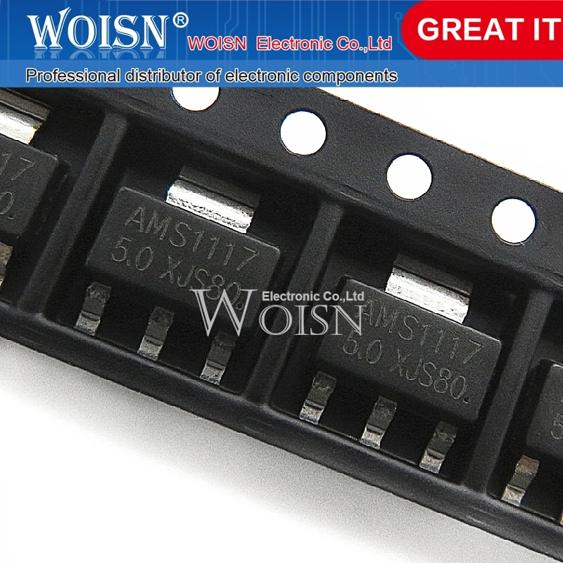 50PCS AMS1117-5.0 AMS1117 SOT-223