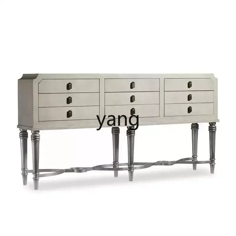 XYY entry-level entrance cabinet light luxury partition cabinet living room metal stainless steel decorative cabinet