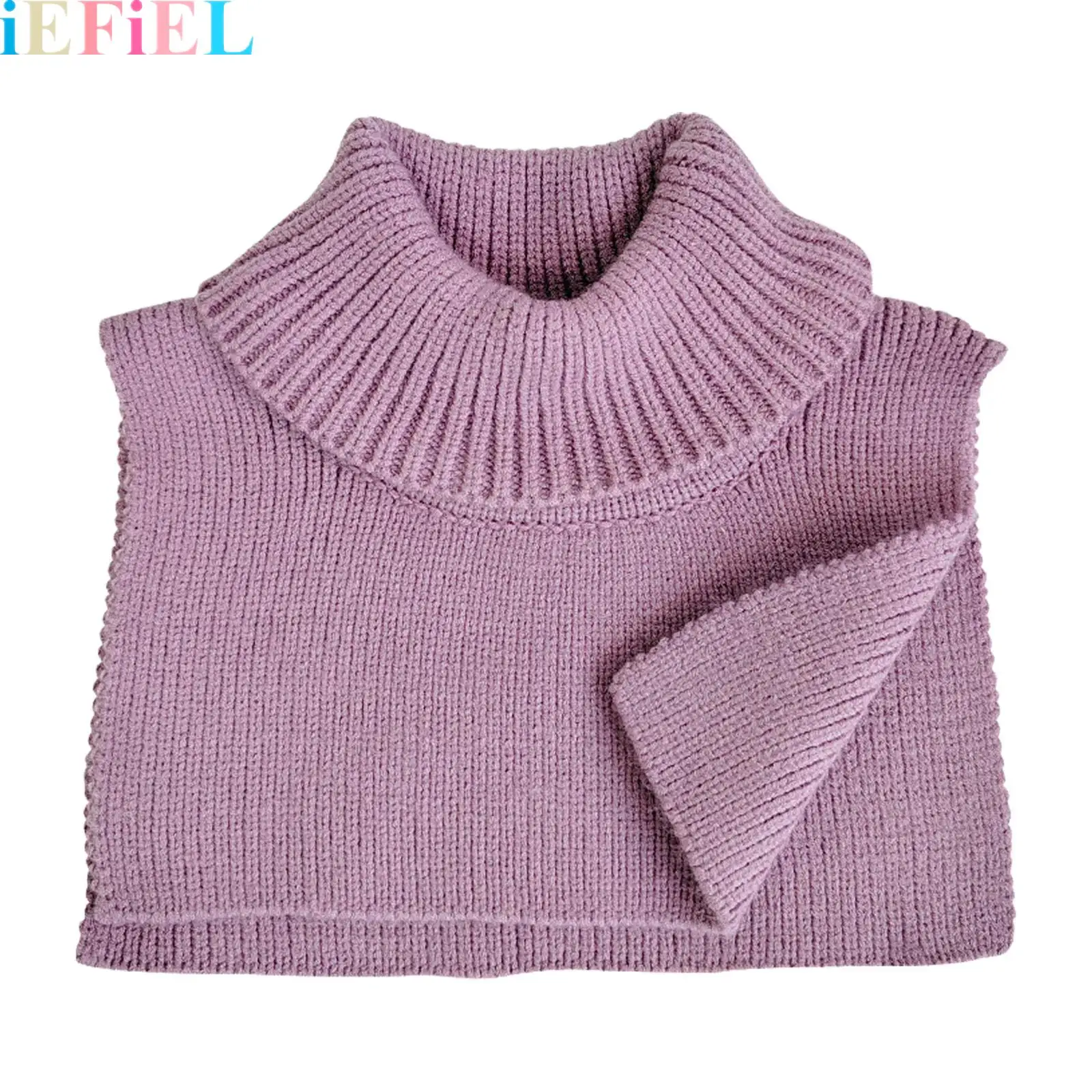 

Knitting Fake Collar High Collars Turtleneck Dickey Collar Detachable Fall Winter Warm Collar Scarves for Kids