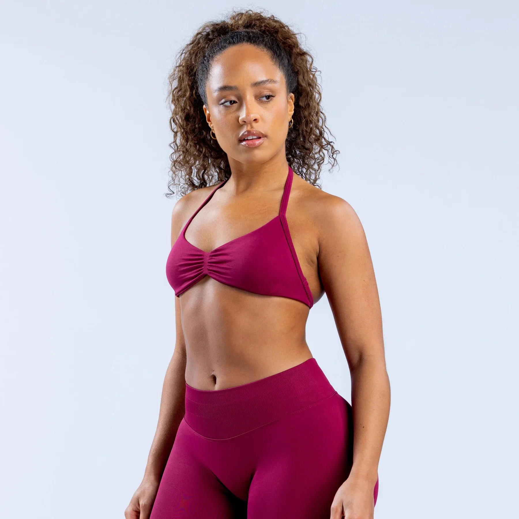 Intimo sexy da donna: reggiseno con scollo yoga in nylon opaco ad alta elasticità senza cuciture, reggiseno sportivo fitness, biancheria intima da donna