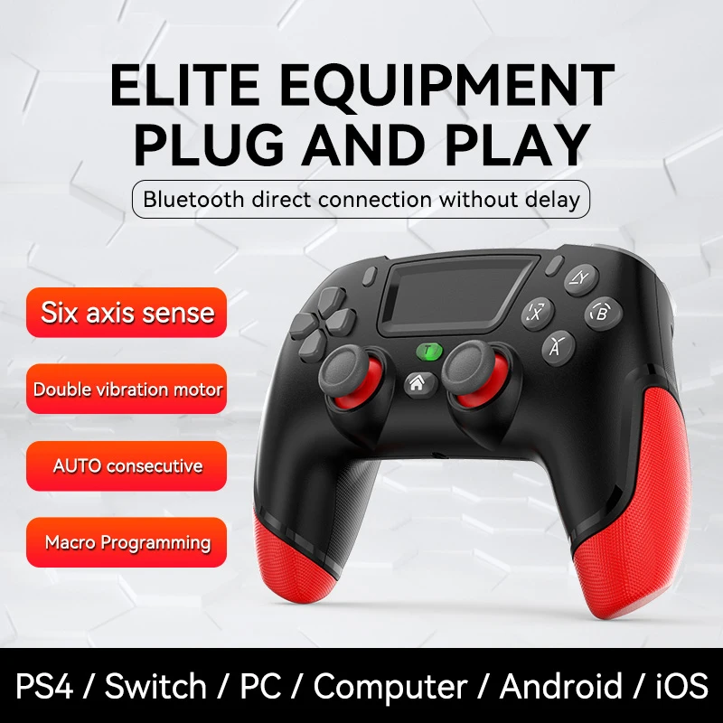 RALAN P06 Wireless BT Gaming Controller for P4 Controller for PS3 Switch PC Android IOS Phones Gamepad Joystick Handle