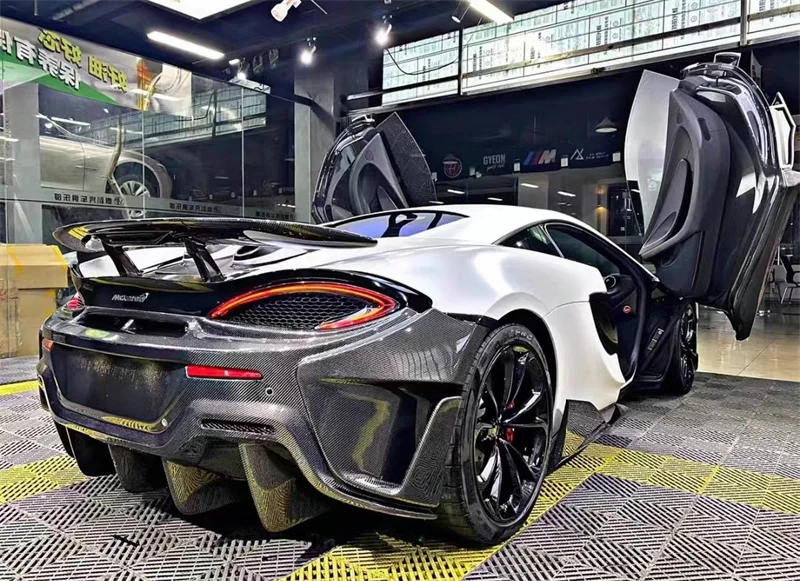 

Used for Mclaren 570 570s 540 Upgraded 600LT Forged Carbon Fiber Rear Bumper Rear Spoiler Body Kit