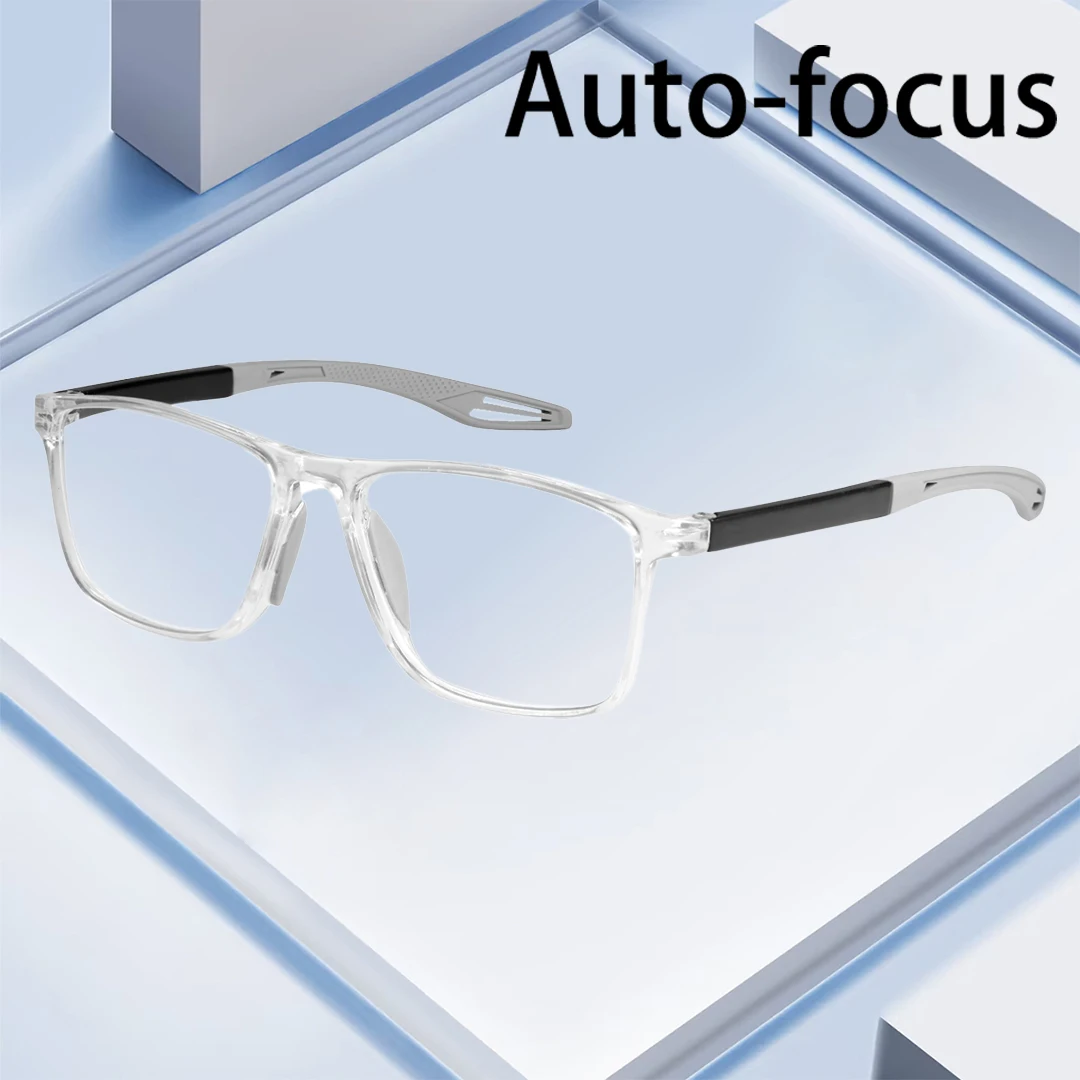 1/2 Stück Smarte Auto-Zoom-Lesebrille, Blaulichtfilter, Unisex Optische Brille mit Intelligenten Zoom-Gläsern