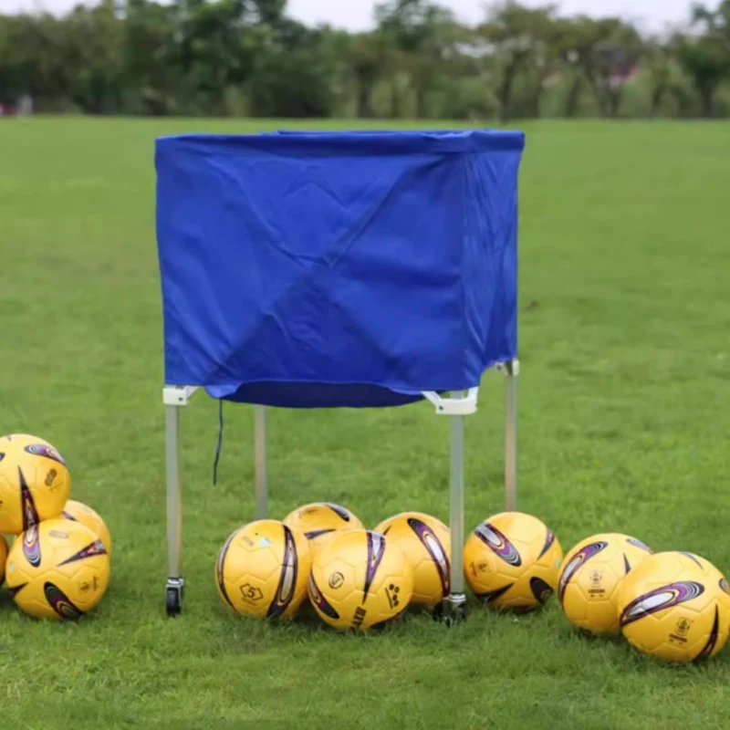 

Foldable Football Storage Cart Movable Football Collection Cart Large Capacity Professional Ball Carts Portable Sports Equipment