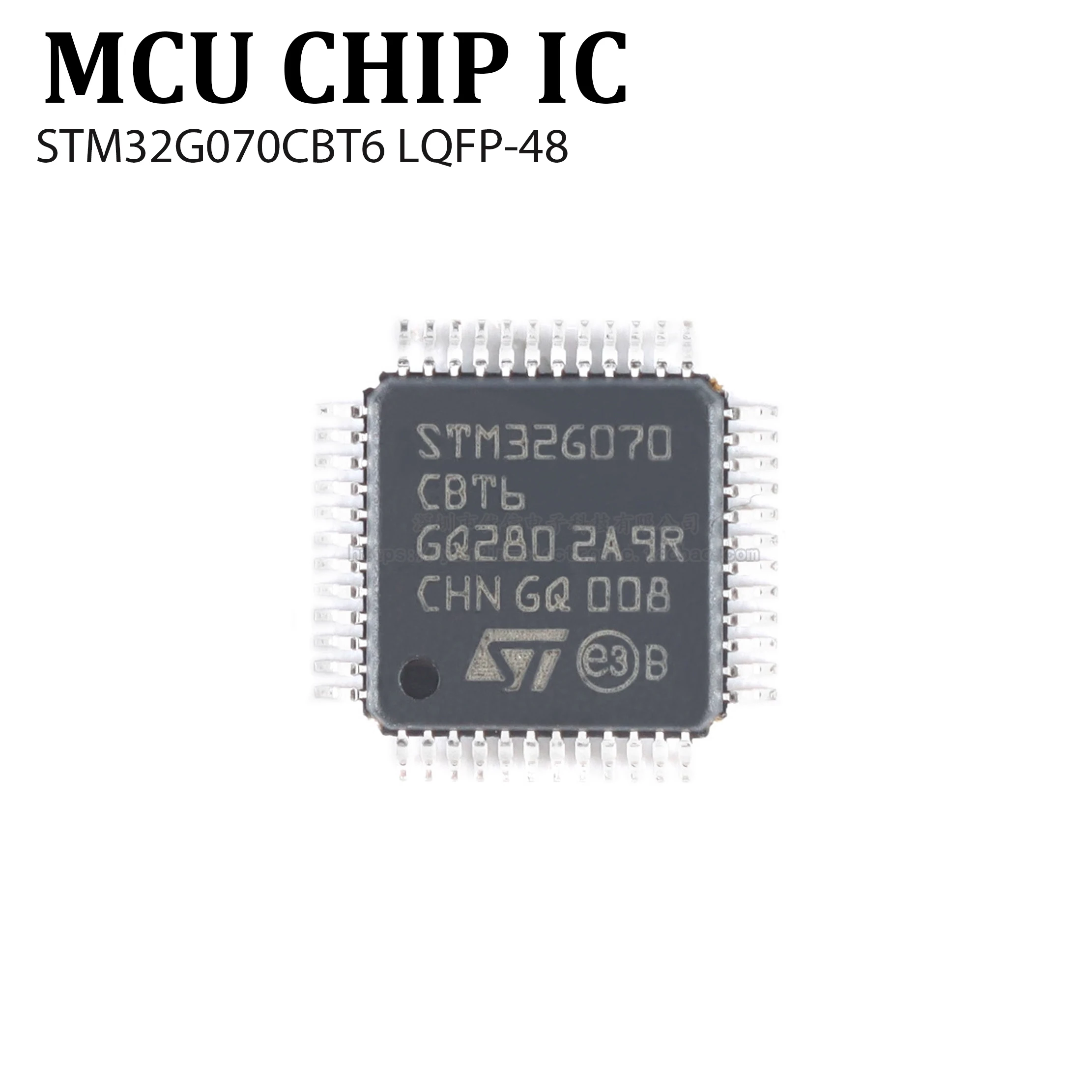 2pcs Brand new, factory-sealed STM32G070CBT6 LQFP-48 ARM Cortex-M0+ 32-bit microcontroller - MCU