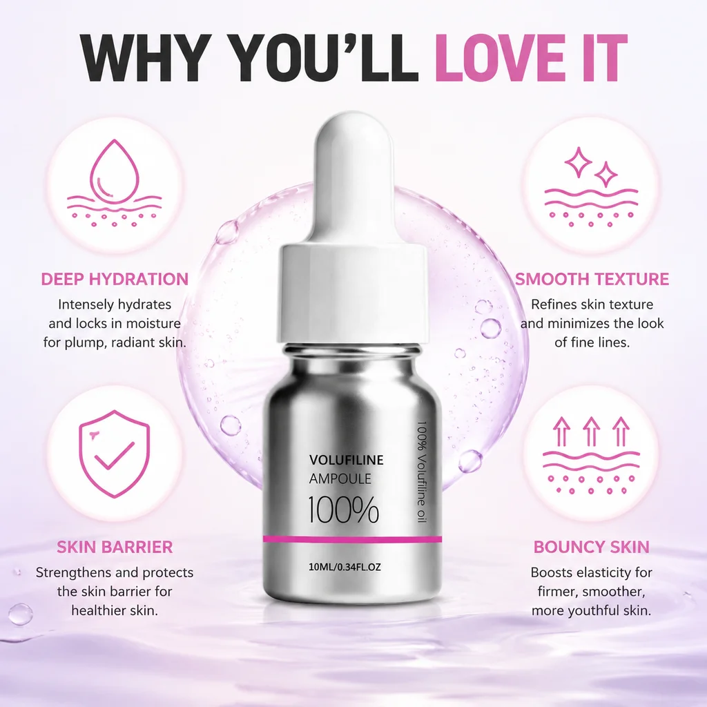 Hydrating Facial Serum Ampoule Essence Hyaluronic Acid Serum Moisturizing Skin Care Dropper Bottle Daily Face Care For Women
