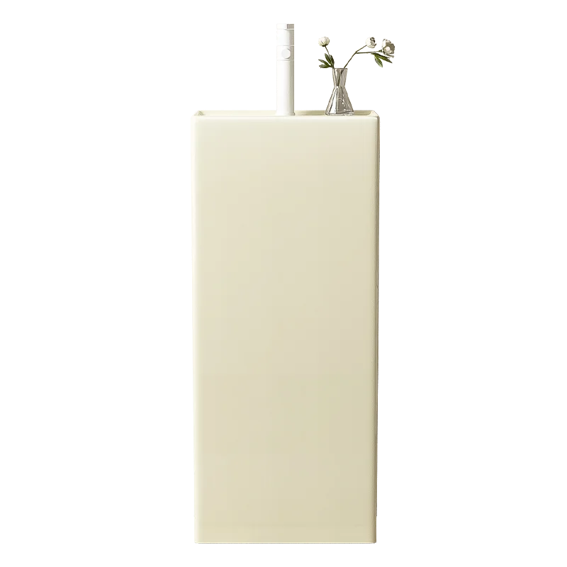 Cream Wind B & B Hotel Column Basin Ceramic Integrated Floor-to-ceiling Balcony Column Basin Bathroom