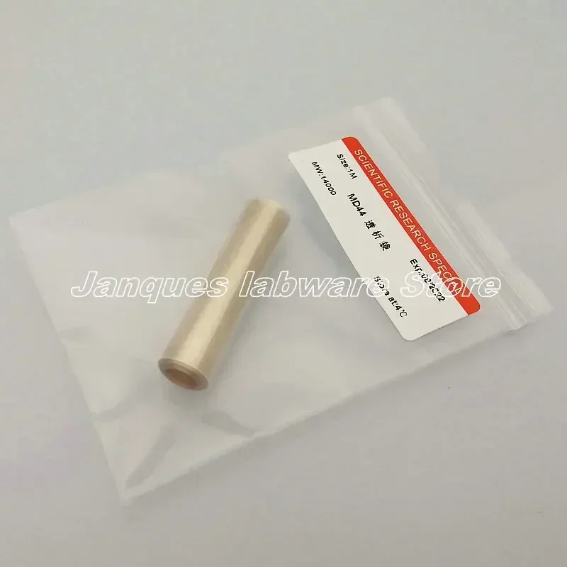 Bolsa de diálisis de celulosa regenerada, tubo de diálisis de 1 o 5 metros/rollo, laboratorio MD25/34/44/55/77mm, corte de peso Molecular 14000